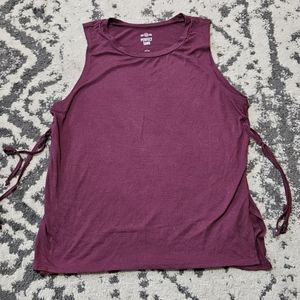 SO brand wine colored tank top with side ties